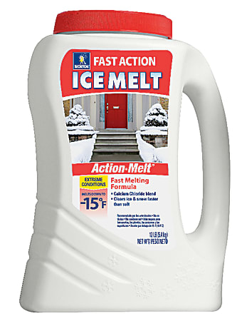 Morton Salt Action Melt Fast Action Ice Melt 12 Lb - Office Depot